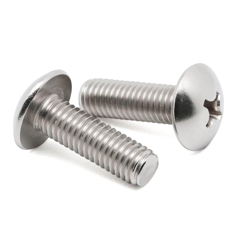 [Australia - AusPower] - 1/4-20 x 1/2" Truss Head Machine Screws, Full Thread, 304 Stainless Steel 18-8, Bright Finish, Machine Thread, 50 PCS 1/4"-20 x 1/2" 