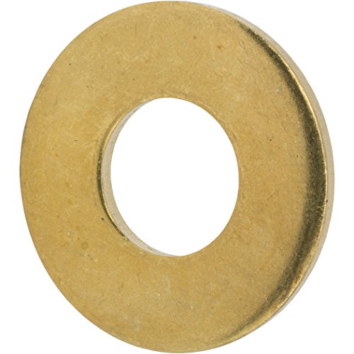 3/4" Solid Brass Flat Washers, Commercial Standard, Grade 360, Plain Finish, Quantity 10 3/4" (10 Pack)