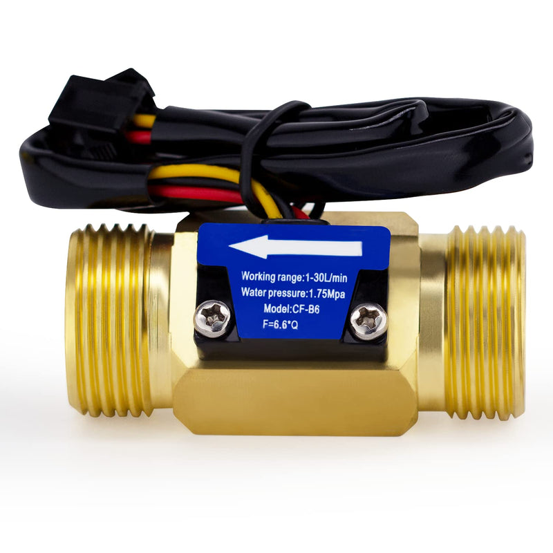 [Australia - AusPower] - Digiten G3/4"Male Thread Water Flow Hall Sensor Switch Flowmeter Counter 1-30L/min 