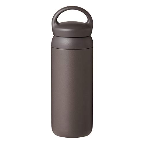 KINTO 21096 Dayoff Tumbler, 16.9 fl oz (500 ml), Dark Gray, Double Wall Vacuum Construction, Thermal and Cold Insulation, Water Bottle gray (dark gray) Single Item
