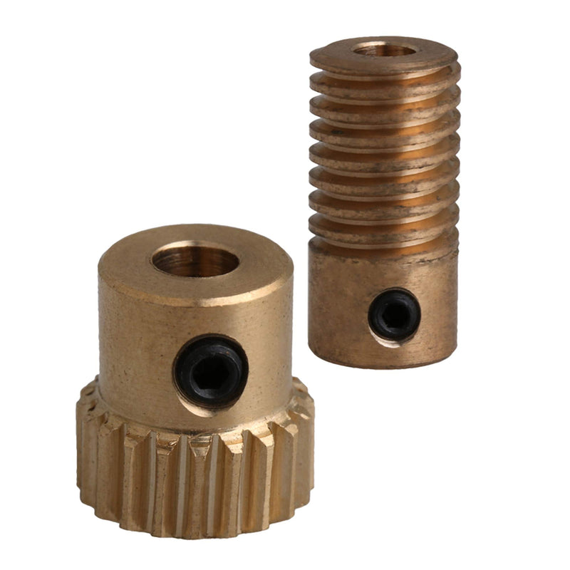 [Australia - AusPower] - CNBTR 0.5 Modulus Brass Reducer 20 T Wore Gear Wheel + 4mm Bore Gear Shaft 