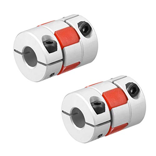 uxcell 8mm to 8mm flexible shaft coupling, L25xD20 aluminum bore coupler joint