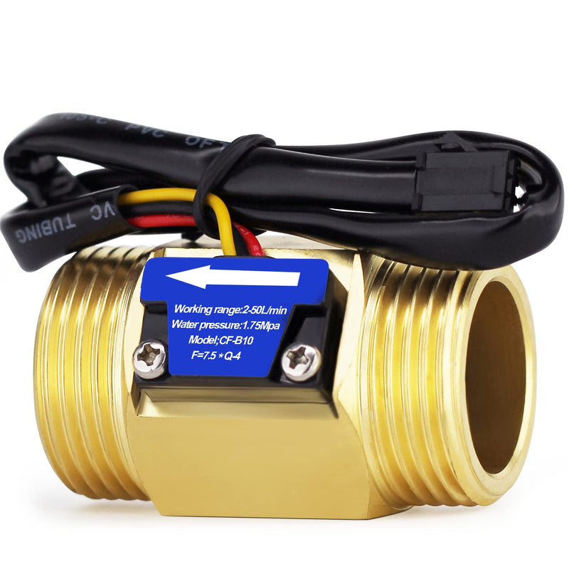[Australia - AusPower] - Digiten G1" Male Thread Water Flow Hall Sensor Switch Flowmeter Counter 2-50L/min 