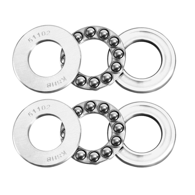 [Australia - AusPower] - uxcell 51102 Thrust Ball Bearings 15mm x 28mm x 9mm Chrome Steel ABEC3 Single Row Roller 2pcs 15mmx28mmx9mm 