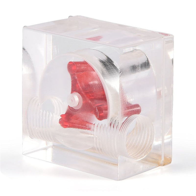 [Australia - AusPower] - G1/4 Threaded Meter Indicator for PC Computer Water Cooling System Quadrate 2 Ways Water Flow Meter PC Water Cooling 