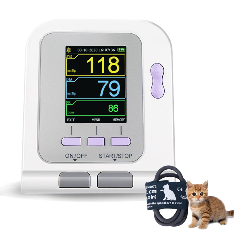 [Australia - AusPower] - CONTEC08A-VET Digital Veterinary Blood Pressure Monitor Dog/Cat/Pets Small Cuff Size 2.3”-4.3” 