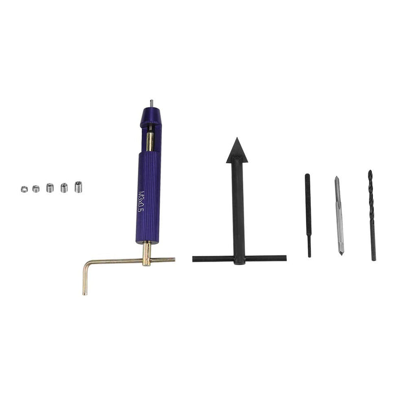 [Australia - AusPower] - 50 pcs M3 Wire Thread Insert Combination Tool Set Thread Repair Kit Twist Drill Bits Wrench Thread Taps Breaking Pin Tool Stainless Steel 