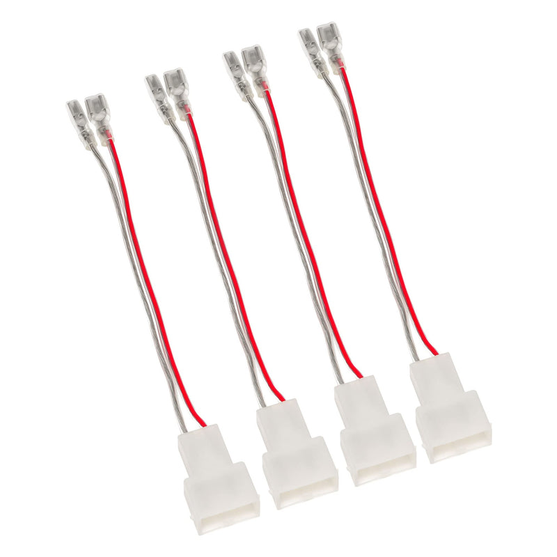 [Australia - AusPower] - RED WOLF Speaker Wiring Harness Connector Compatible with Honda 1986-2013 Civic Accord Odyssey, Acura 1986-2010 Integra CL TSX Install Aftermarket Door Speaker Cable Plug Adapter 4 PCS 