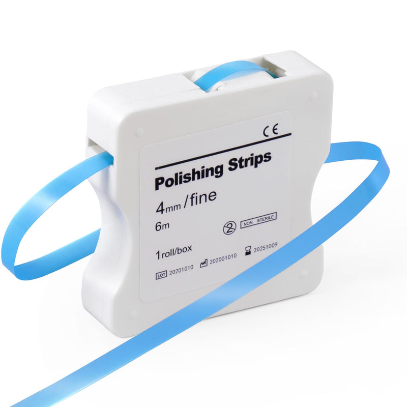 [Australia - AusPower] - Dental Polishing Strips, Teeth Abrasive & Finishing Strips 4mm x 6M, Inter-dental Oral Care Cleaning Tool - Sanding Grinding Whitening Teeth (Blue) - 12 Months Warranty Blue 