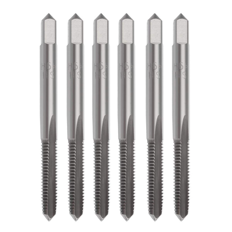 [Australia - AusPower] - YXQ M6 x 1mm Tap Machine HSS Metric Right Hand Thread 3 Straight Flute Taps Taper and Plug (6Pcs) 