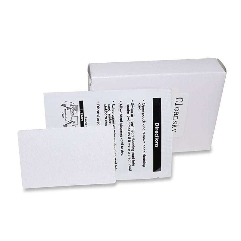 [Australia - AusPower] - CR80 Cleaning Cards, Dual Side Card Reader Cleaner, POS Swipe Terminal Cleaning Cards CK-CR80 (25pcs) 1 Count (Pack of 25) 