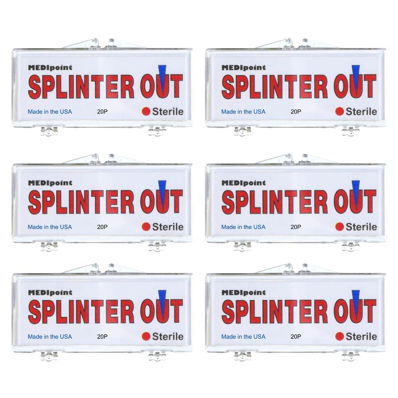 [Australia - AusPower] - Medipoint Splinter Out Splinter Remover, 20 Count (Pack of 6) 