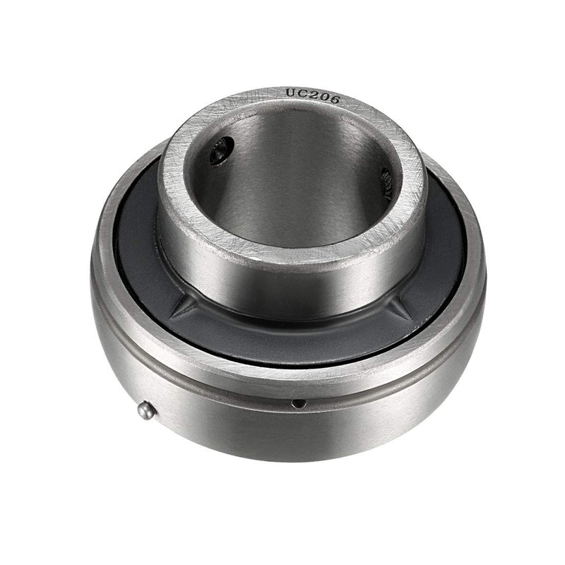 [Australia - AusPower] - uxcell UC206 Insert Bearings, 30mm Bore Diameter, Chrome Steel, Set Screws Lock 