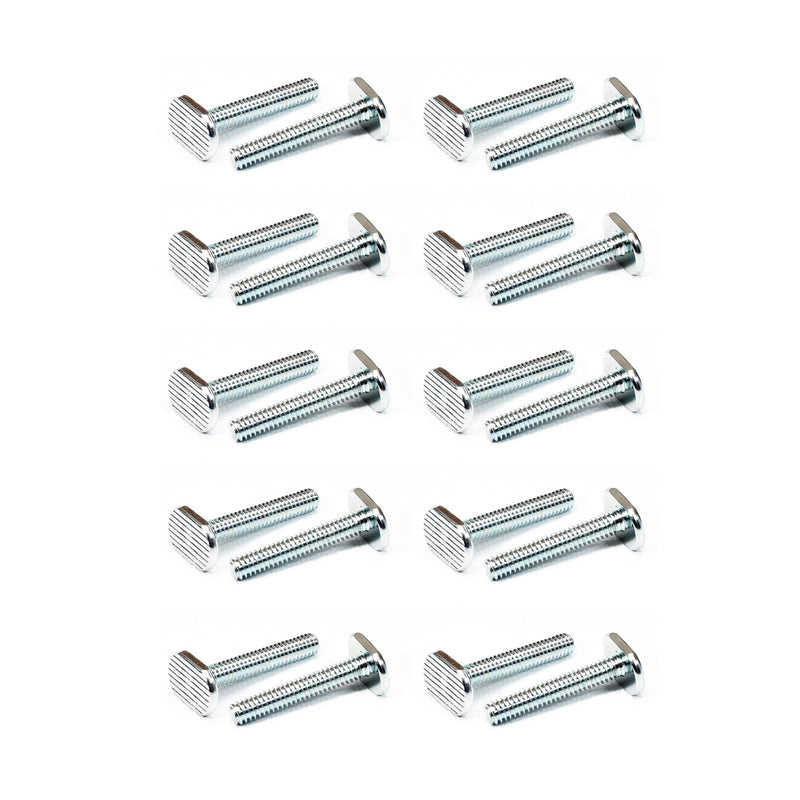 [Australia - AusPower] - POWERTEC 1/4"-20 T Track Bolts 20 Pack for T Track, 1-1/2 Inch Long T Slot Bolts for Universal T Track, T Track Accessories for Woodworking Jigs and Fixtures (QTB1008) 1/4"-20 x 1-1/2" 