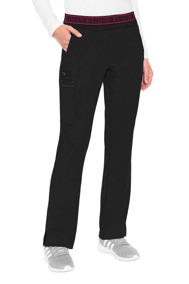 [Australia - AusPower] - Med Couture Touch Women's Yoga 2 Cargo Pocket Pant Medium Black 