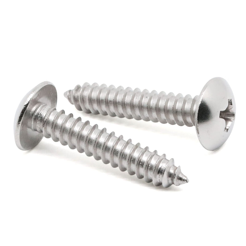 [Australia - AusPower] - #10 x 1-1/2" Truss Head Self Tapping Wood Screws Sheet Metal Screws, 304 Stainless Steel 18-8, 100 PCS #10 x 1-1/2" 