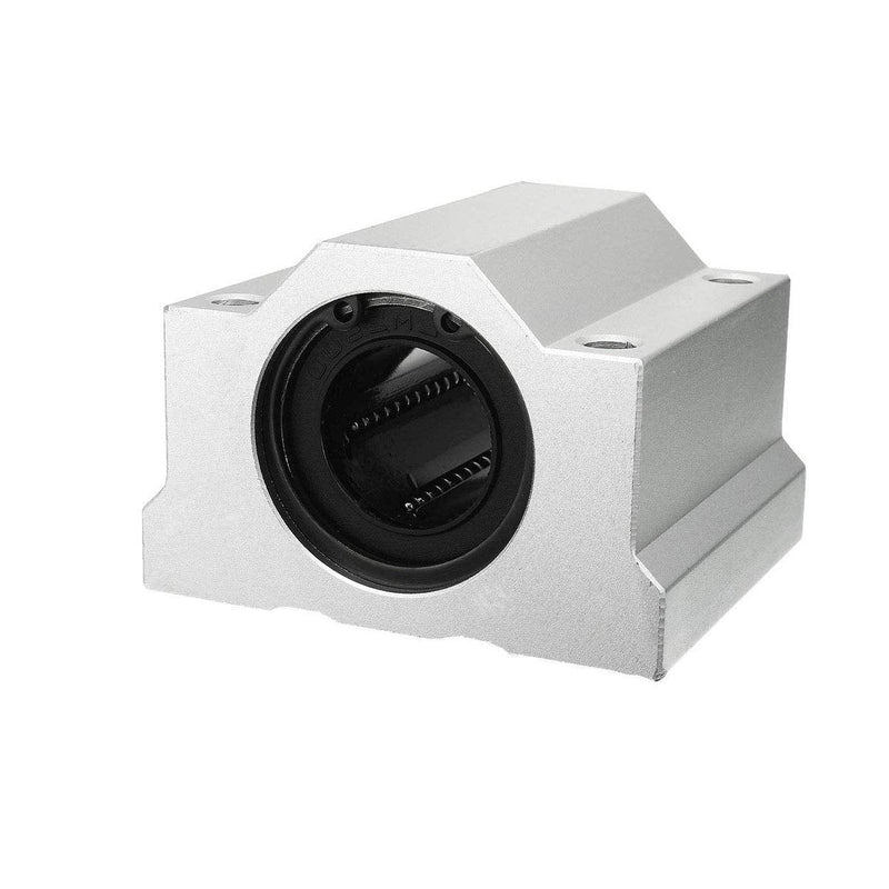 [Australia - AusPower] - Silver Tone 25mm Inner Diameter Aluminium Alloy Linear Ball Roller Bearing Sliding Block 