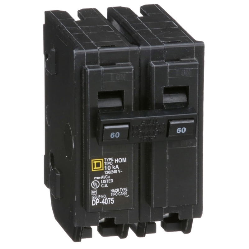 [Australia - AusPower] - Plug In Circuit Breaker, HOM, Number of Poles 2, 60 Amps, 120/240VAC, Standard 
