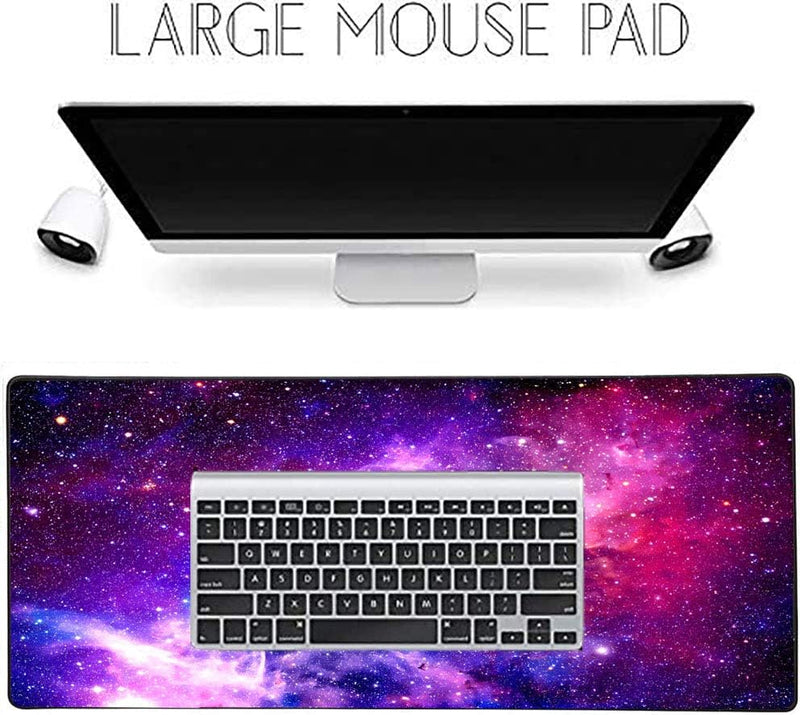 [Australia - AusPower] - Galdas Gaming Mouse Pad XXL XL Large Mouse Pad Long Extended Big Mousepad Non-Slip Rubber Keyboard Mouse Pad with Stitched Edges for Laptop Home Office (31.5x11.8x0.12 Inch) … (Outer Space) Outer Space 