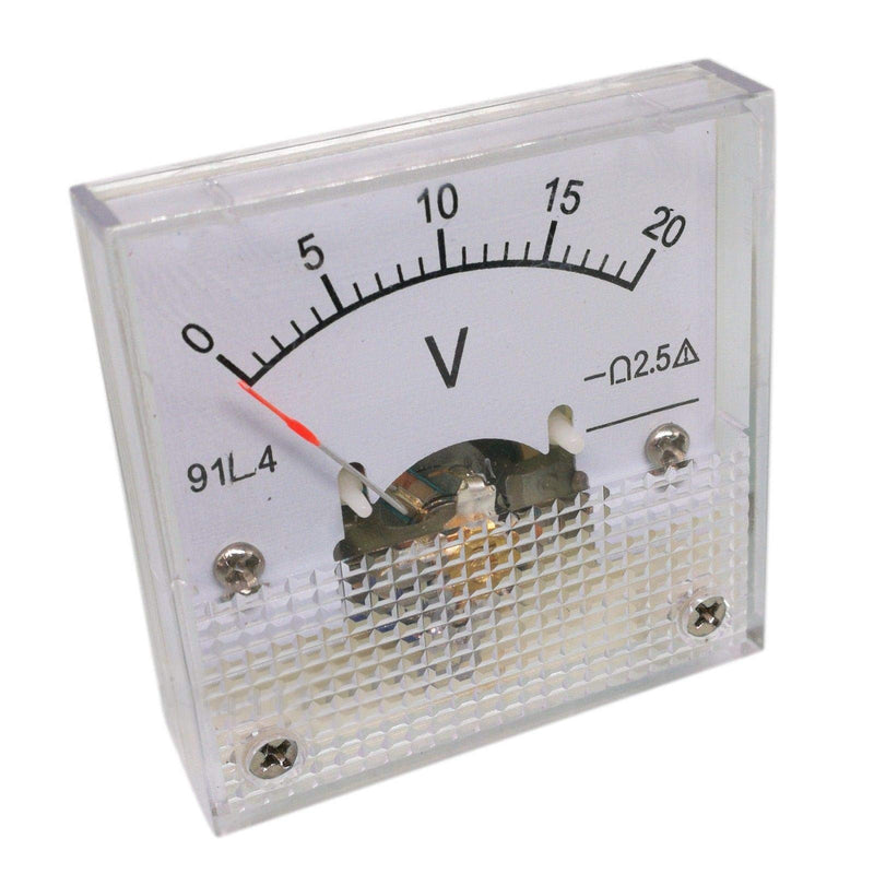 [Australia - AusPower] - AC 0-20V Square Analog Volt Pointer Needle Panel Meter Voltmeter 91L4 