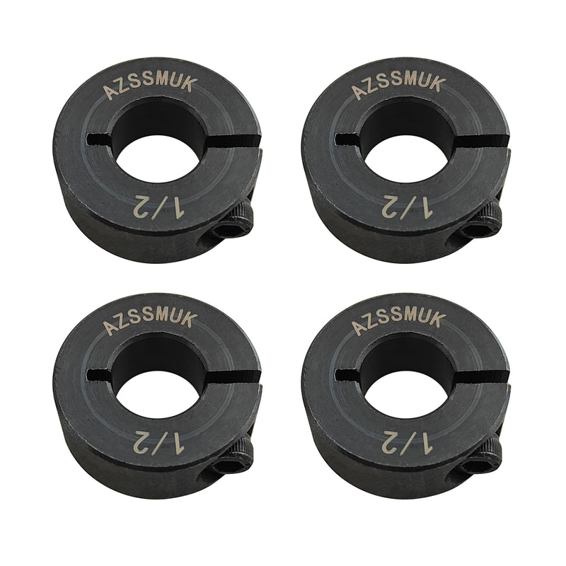 [Australia - AusPower] - AZSSMUK Single Split Clamp-On Shaft Collars of Metal Material 1/2 inch Bore Set Screw 