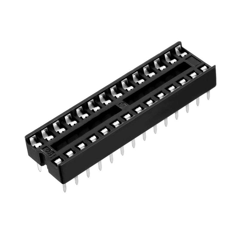 [Australia - AusPower] - uxcell 20pcs DIP IC Chip Socket Adaptor Solder Type 2.54mm Pitch Dual Row 28 Flat Pin 7.62mm Row Pitch 