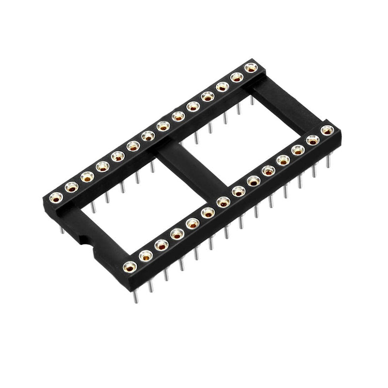 [Australia - AusPower] - uxcell 6pcs DIP IC Chip Socket Adaptor 2.54mm Pitch 15.24mm Row Pitch2 Row 28 Round Pins Soldering 