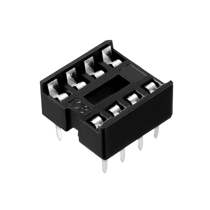 [Australia - AusPower] - uxcell 20pcs DIP IC Chip Socket Adaptor Solder Type 2.54mm Pitch Dual Row 8 Flat Pin 7.6mm Row Pitch 