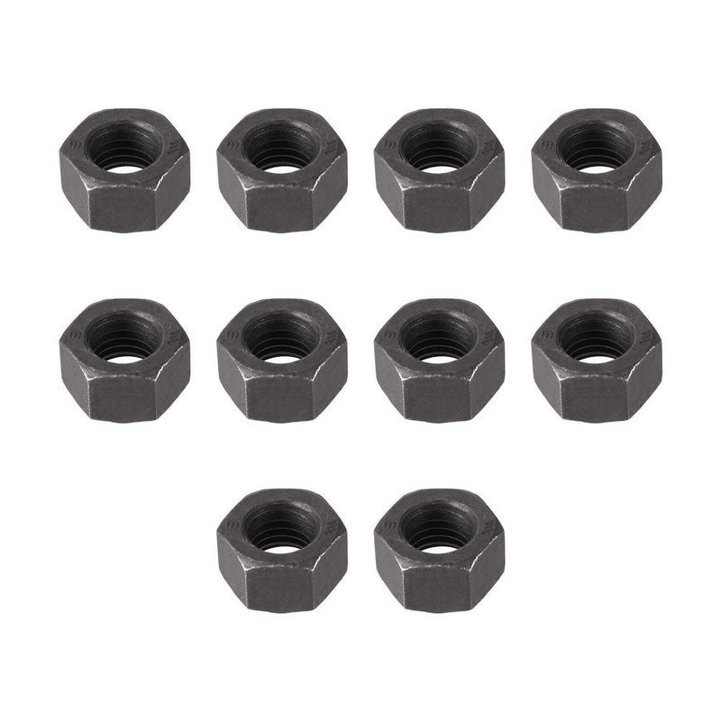 [Australia - AusPower] - uxcell Hex Nuts, M10x1.5mm Metric Coarse Thread Hexagon Nut, Carbon Steel, Pack of 10 (Black) 