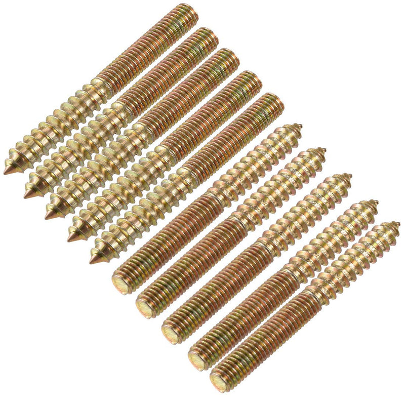 [Australia - AusPower] - uxcell M8 Hanger Bolts Length 3"(75mm) Double Headed Bolts Self-Tapping Screw 8mm Wood Joint Furniture Legs 10pcs M8x75mm 10 