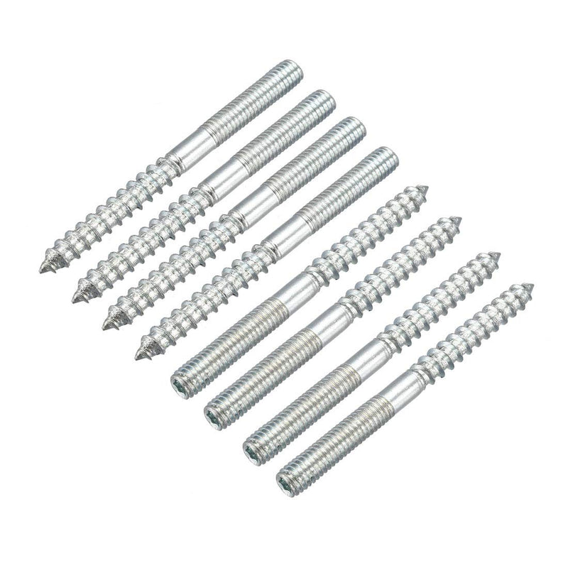 [Australia - AusPower] - uxcell M6 Hanger Bolts Length 2-3/4"(70mm) Double Headed Bolts Self-Tapping Screw 6mm Wood Joint Furniture Legs 8pcs M6x70mm 8 