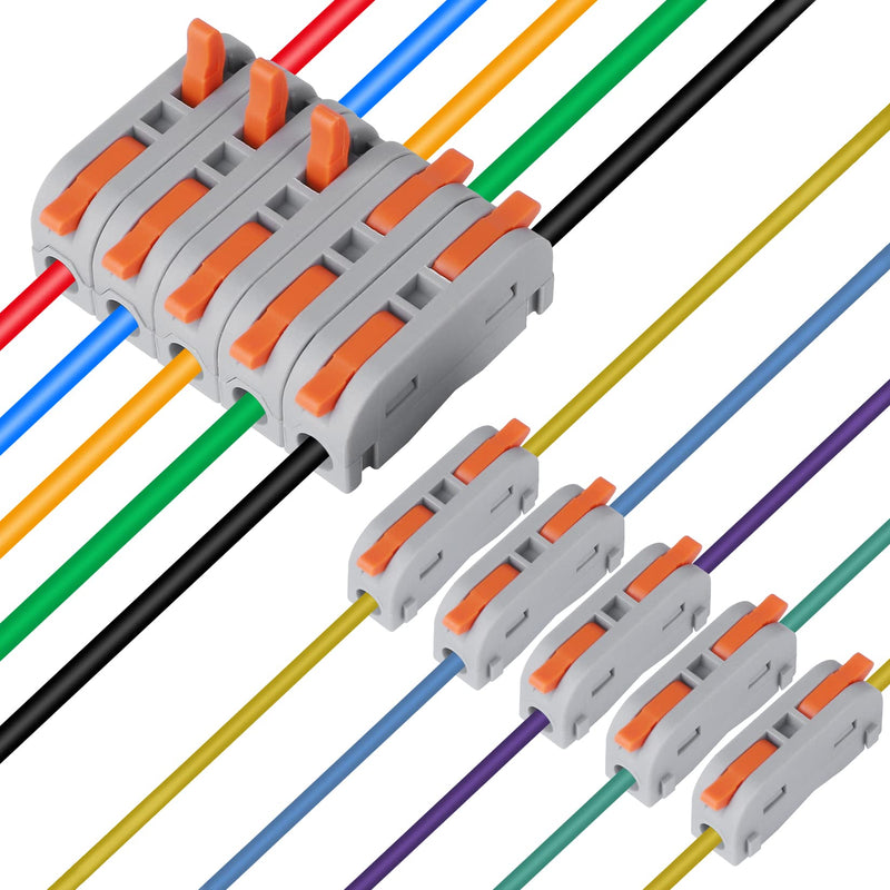 [Australia - AusPower] - XHF 31PCS Conductor Compact Connectors Lever Wire Nuts, Electrical Connectors Wire Terminals for Any Circuit Inline Splices 28-12 AWG SPL-1 30 Pcs Orange 