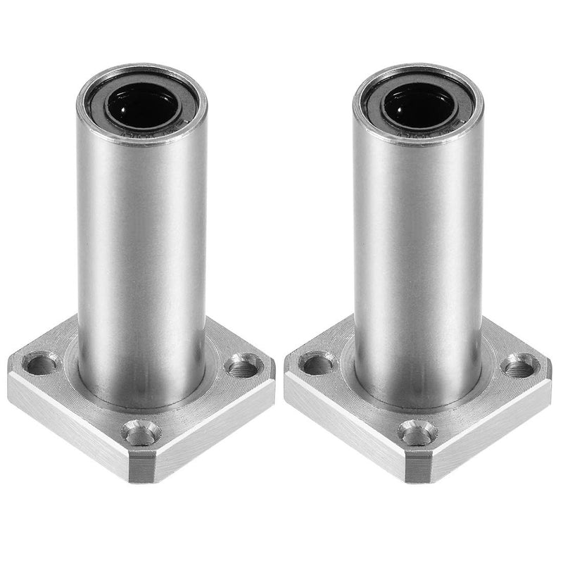 [Australia - AusPower] - uxcell LMK8UU Extra Long Square Flange Linear Ball Bearings, 8mm Bore Dia, 15mm OD, 45mm Length(Pack of 2) 