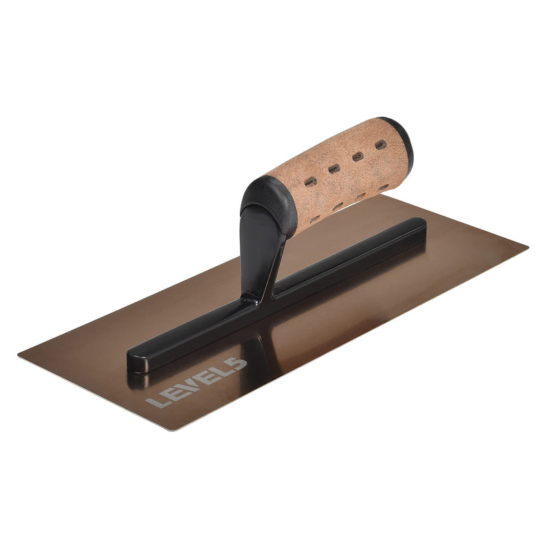 LEVEL5 12" x 4.75" 0.7 MM Flat Drywall Trowel | Triple-Hardened Stainless Steel, High-Impact Handle | Sheetrock Gyprock Wall-Board Plasterboard | 4-961 12"