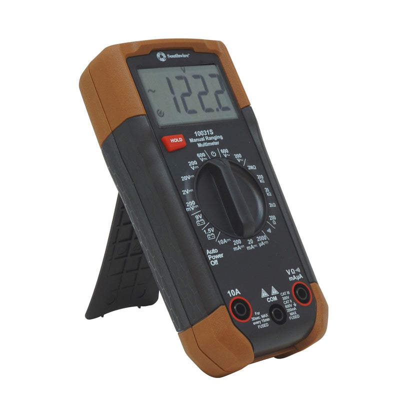 [Australia - AusPower] - Southwire 10031S Manual Multimeter, 0-600VAC, +/(1.2 percent +10) Accuracy, ABS, black Brown 