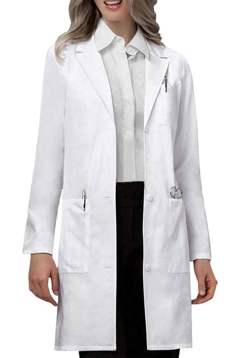 [Australia - AusPower] - Professional Lab Coat for Women Men Long Sleeve, White, Unisex Small 