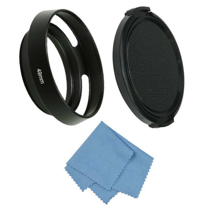 [Australia - AusPower] - SIOTI 49mm Lens Hood, Matte Treatment Inside, Aluminum Material, Compatible with All Camera Lens S/C/N/F/O/P etc.(49mm) Standard Vented 