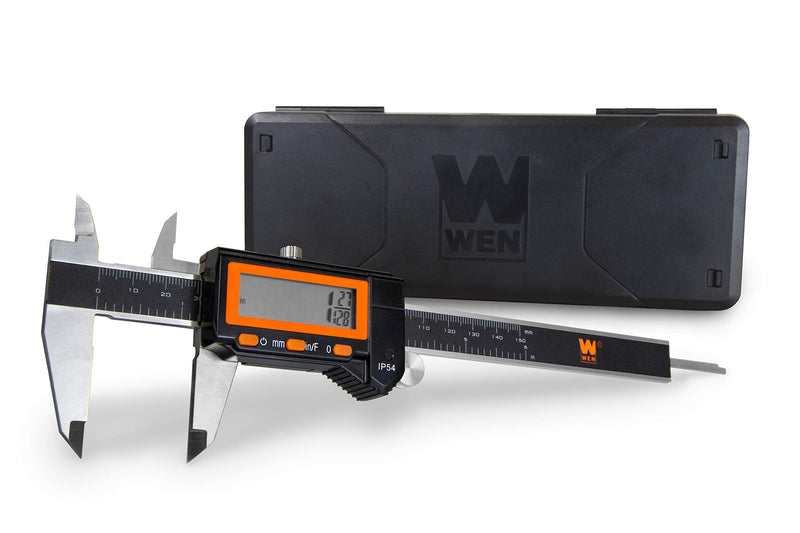 [Australia - AusPower] - WEN 10764 Electronic 6.1" Stainless Steel Water-Resistant Digital Caliper with LCD Readout & Storage Case, IP54 Rated 