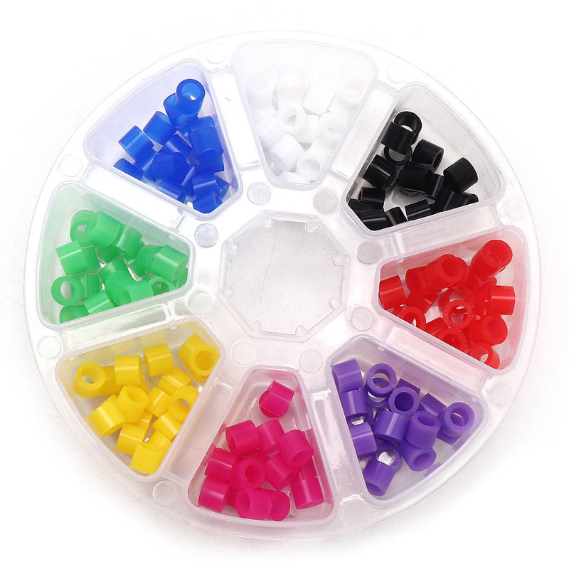 [Australia - AusPower] - 160Pcs/Box Dental Color Code Rings Medical Grade Silicone Material Mixed Colorfull 