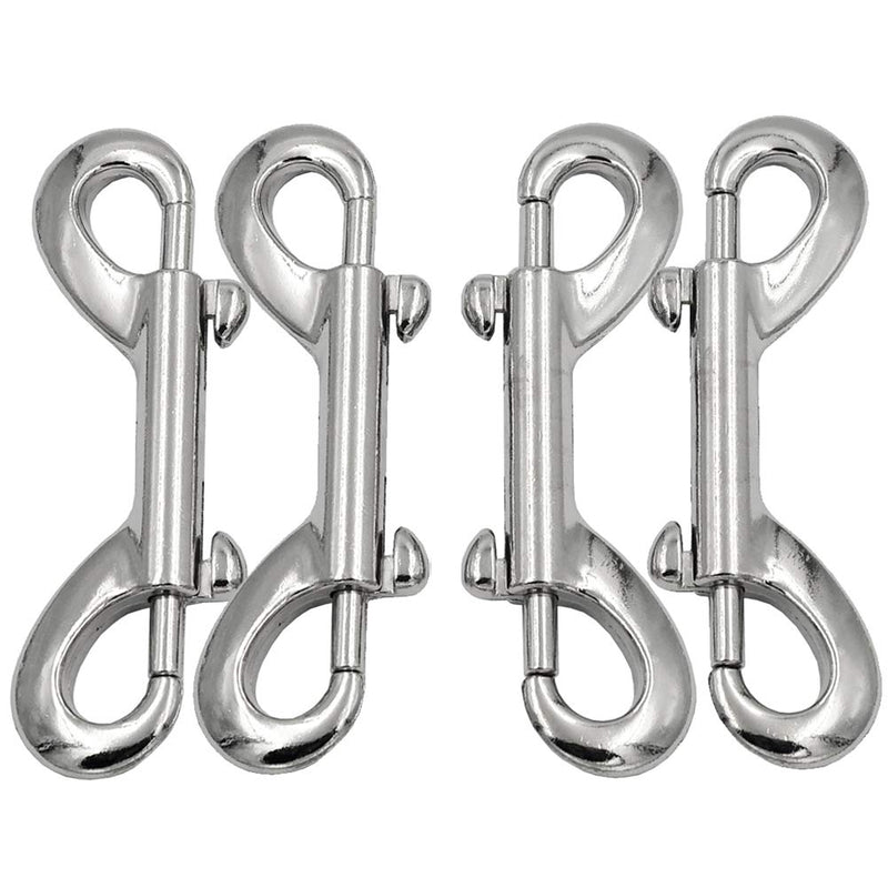 5 pcs Silver Strong Double Ended Bolt Snaps Hook Zinc Alloy Fastener Clips 3-1/2 inch Long