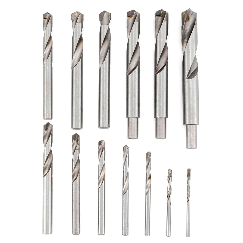 Twist Drill Bit Set,13 Pack Tungsten Steel Cemented Solid Carbide Twist Drill Bits, Hex Metal Drill Bits, for Cast Iron, Iron Plate, Pig, 3 4 5 6 7 8 9 10 11 12 13.5 14 15 mm Alloy Blade 15 millimeters