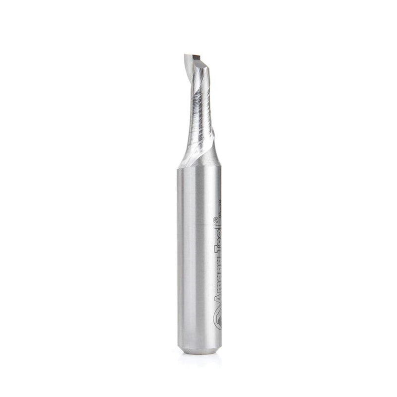 Amana Tool HSS1626 Single Flute Spiral Router Bits Metal Aluminum Cutting 21/64 Dia x 3/4 x 1/2 Inch Shank Up-Cut Router Bit High Speed Steel 21/64 D x 3/4 CH x 1/2 SHK