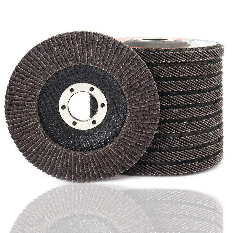 [Australia - AusPower] - 240 Grit Flap Discs 4 1/2 Inch Aluminum Oxide 10 Pack Angle Grinder Attachment Sanding Disc Blending Grinding Finishing 240 Grit 