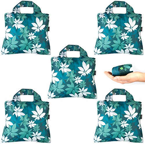 Envirosax Reusable Grocery Bags- Pack of 5 Botanica Shopping Tote Bag