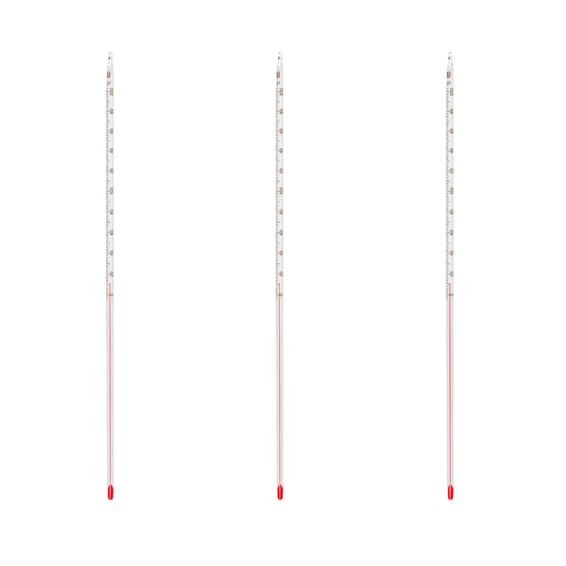 [Australia - AusPower] - 3Pcs Glass Celsius Thermometer 0-200℃ Length 300mm Laboratory Red Liquid Temprature Meter 3 