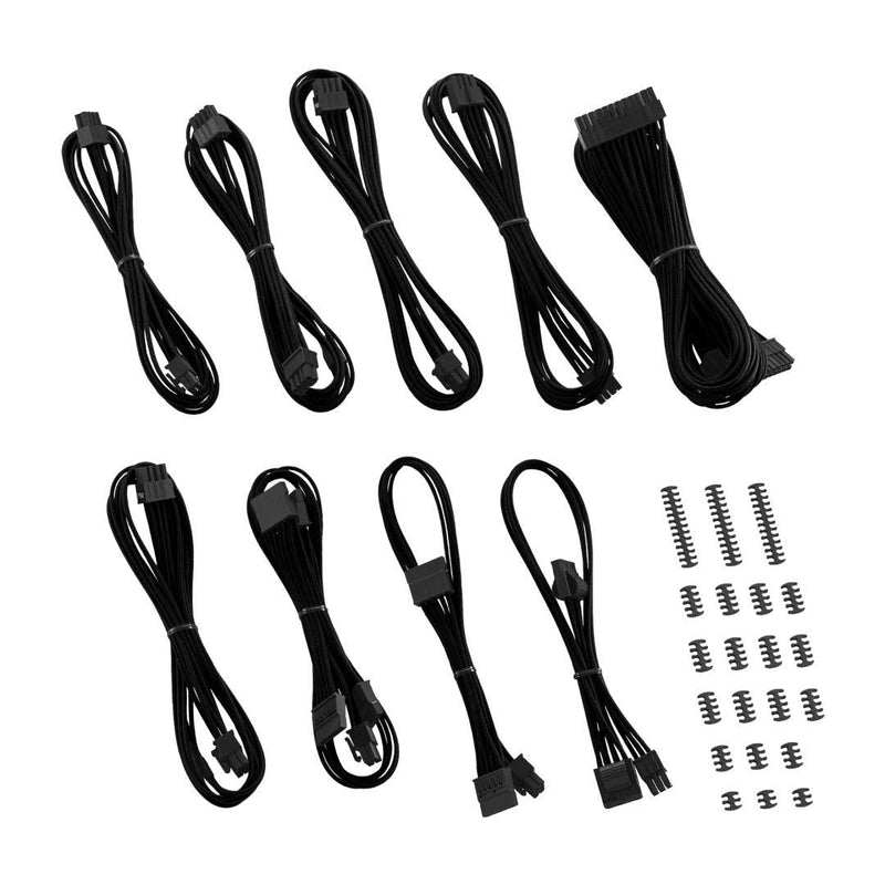 CableMod E-Series Classic ModFlex Sleeved Cable Kit for EVGA G/G+ / P/P+ / T (Black) Black