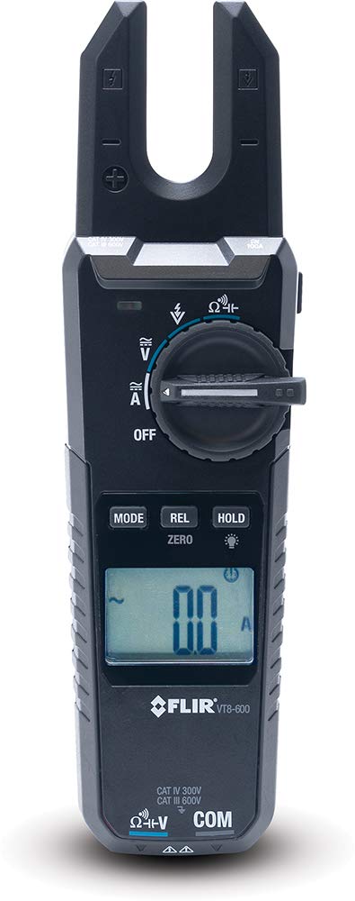 [Australia - AusPower] - FLIR VT8-600 - Voltage, Continuity and Current Tester - 600V/100A with Open Jaw, Black 