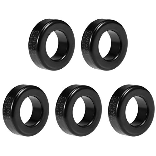 sourcing map Pack of 5 Black Grey 19.3 x 33.7 x 11.3 mm Toroidal Core | Inductance coil