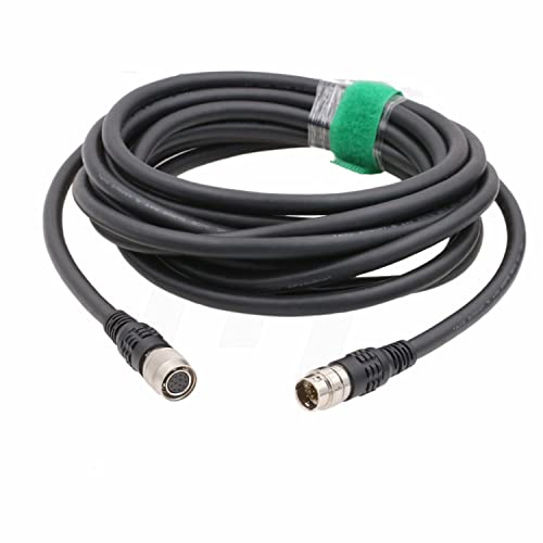 HangTon Extension Cable for Sony XC DXC Hitachi Panasonic CCD Marshall CV-503 Camera, Hirose 12 Pin Male to 12 Pin Female 5m