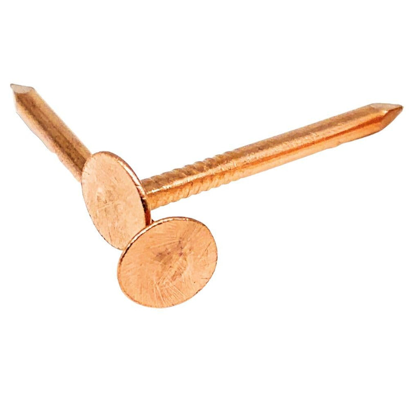 [Australia - AusPower] - Dubbs Hardware - 1.5 Inch Copper Nails Roofing Finish - Solid Pure Copper Slate Spikes Flashing Furniture Boat - Package includes 10 oz of The Highest Quality Nails 